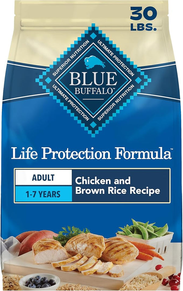 Blue Buffalo Chicken & Brown Rice Dog Food, 30lb