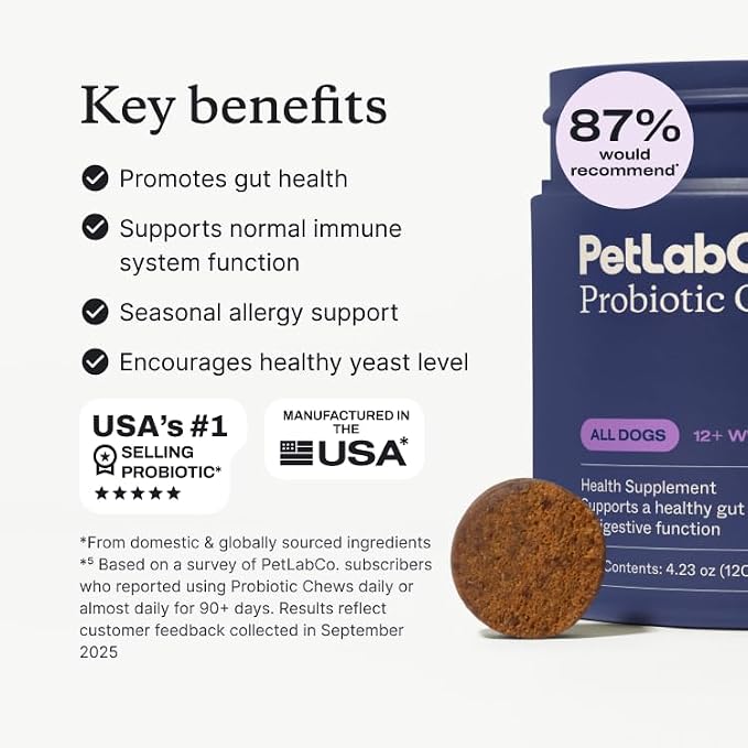 PetLab Probiotics for Dogs – Digestive & Allergy Support