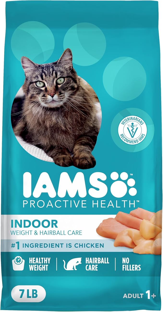 IAMS Indoor Weight Control Cat Food, Chicken & Turkey, 7 lb