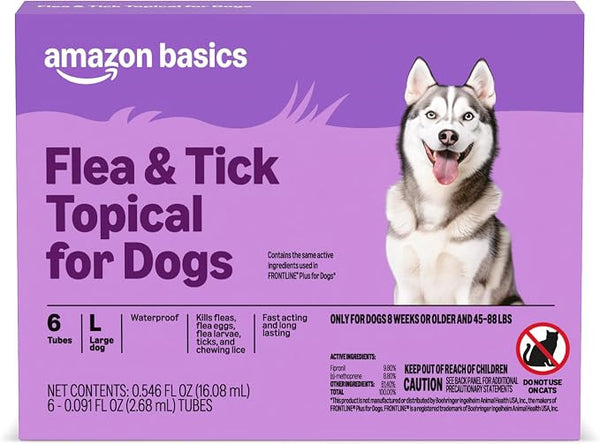 Solimo Flea & Tick Treatment for Large Dogs