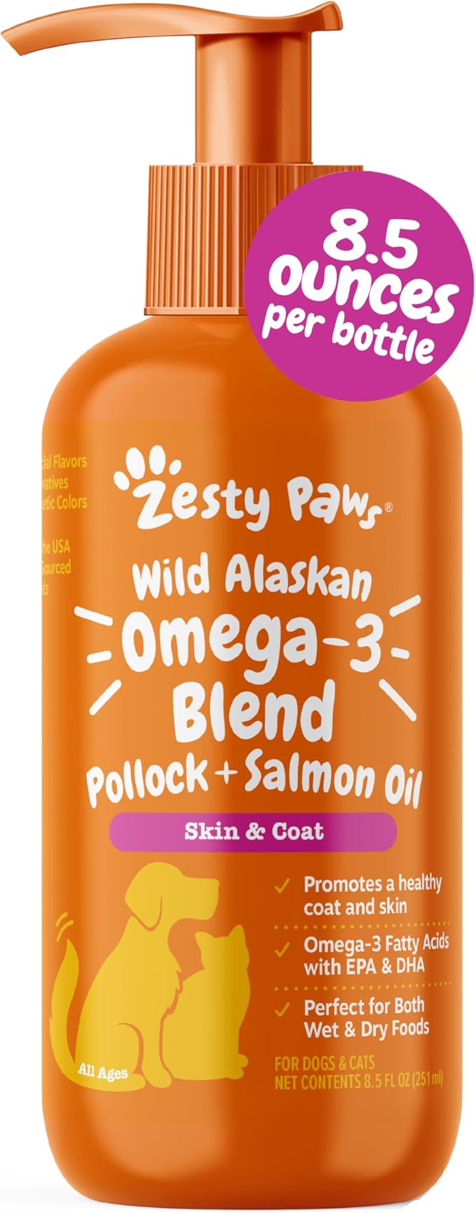 Zesty Paws Wild Alaskan Salmon Oil - 8.5oz