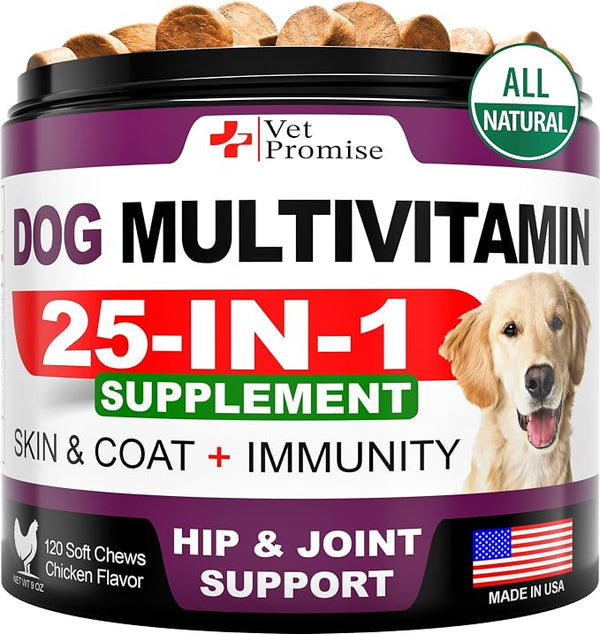 Dog Multivitamin Chews with Glucosamine - 120 Count